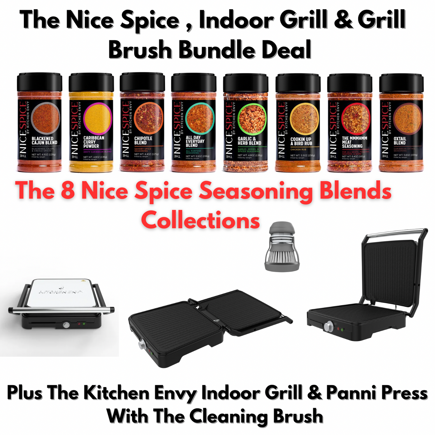 The Nice Spice & Indoor Grill & Grill Brush Bundle Deal