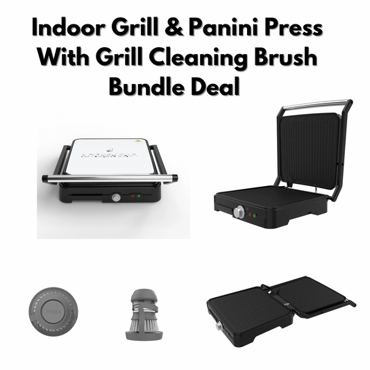 Indoor Grill & Cleaning Brush Bundle Deal