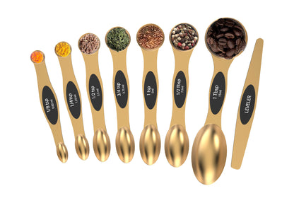 Brass Magnet Measuring Spoon Set