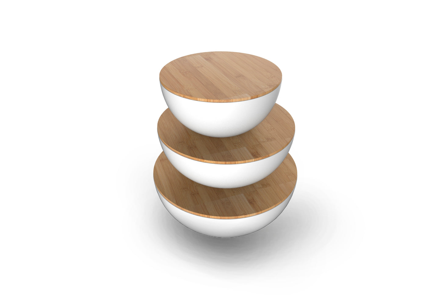 5 pcs Mixing Bowl  With Bamboo Lids