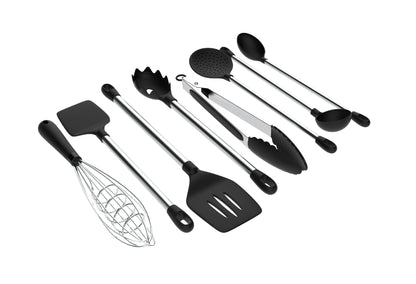 8 PIECE HARD SILCON & STAINLESS STEEL UTENSIL SET